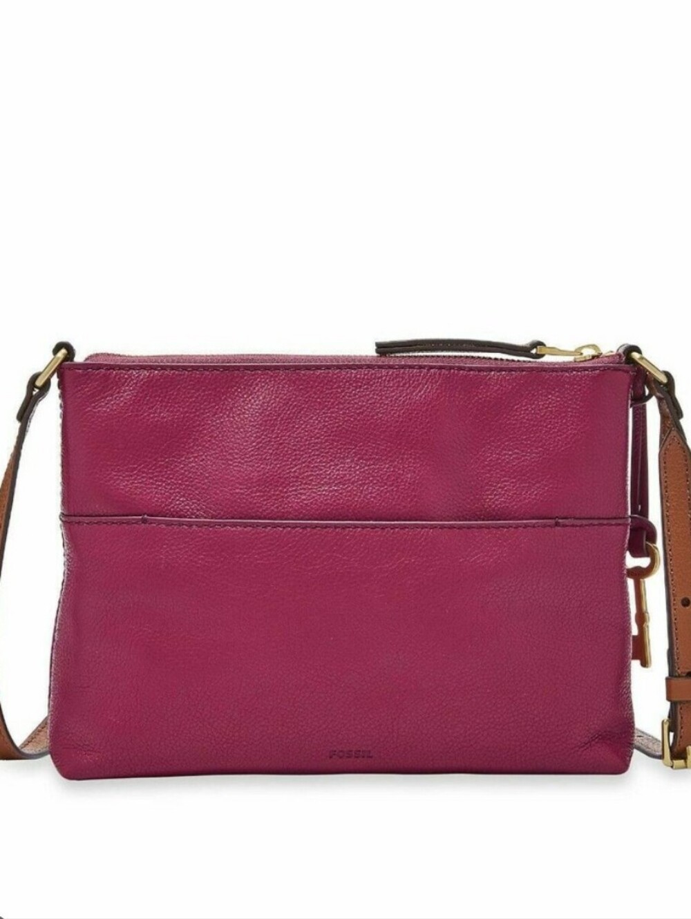 Fossil Leather Fionna Fushia Pink Crossbody
